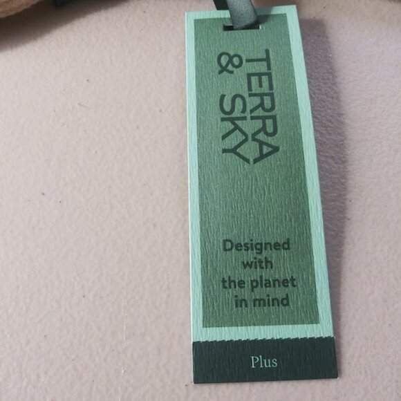 Terra & Sky women's size 4X cream and burgundy floral Waffle Henley Top - Picture 12 of 16